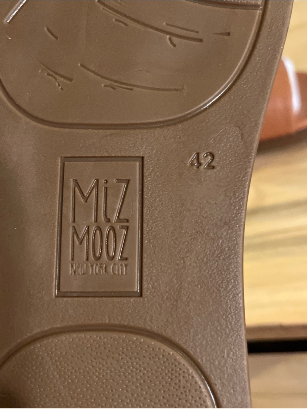NEW Miz Mooz Women Sz 11 Leather Adjustable Low Wedge Sandals Brown Hazel Brandy - Picture 6 of 6